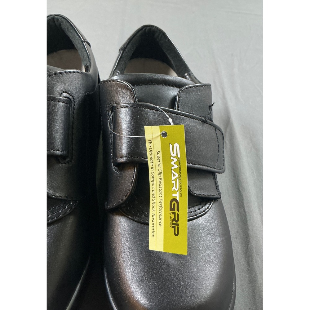 Apex B3000W Womens Black Leather Ambulator Shoes Hook Loop Strap Size 7.5 MED - Picture 10 of 10